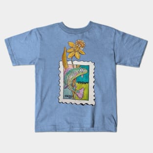 Trout Tramp Stamp Kids T-Shirt